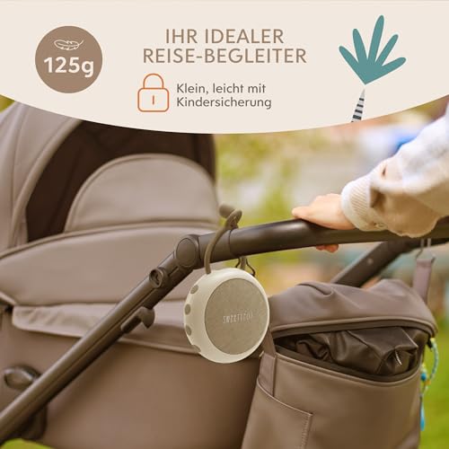 Sweety Fox White Noise Machine Baby - Weiß - Einschlafhilfe Babys, Wiegenlied Baby, Nachtlicht und Weißes Rauschen Baby, 15 Klänge, USB Aufladbar - Image 6
