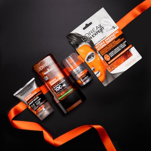 L'Oréal Paris Men Expert Fully Charged Washbag Gift Set For Him, Energising Face & Body Skincare Routine, Deep Cleanse, Revitalising, Gift Set for Men