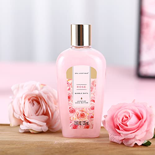 Spa Luxetique Spa Gift Set, Pamper Gifts for Women, 8pcs Rose Bath Gift Set with Body Lotion, Body Butter, Bath Bombs, Bath Gift Sets for Women, Personalised Gifts, Birthday Gifts for Women