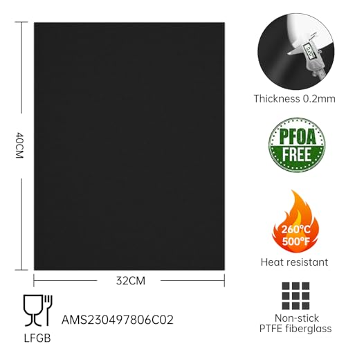 SPGOOD BBQ Grillmatte, Antihaft Grillmatten Grillplatte Gasgrill, Backpapier Wiederverwendbar,für Holzkohlegrill, Elektronischen Grill, PFOA-Frei über (40x32 cm (5er Set))
