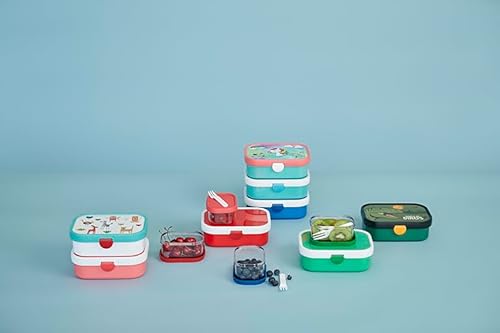 Mepal - Lunchbox Campus - Bento Lunchbox für Kinder - Brotdose mit Bento-Fach & Gabel - Meal Prep Box mit Clip-Verschluss - BPA-frei & Spülmaschinenfest - 750 ml - The Avengers