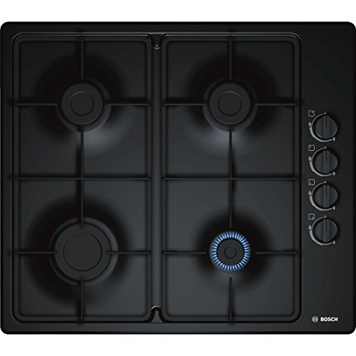 Bosch Home & Kitchen Appliances Bosch PBP6B6B60 Gas hob, 60 cm, Black, Serie 2, Built in