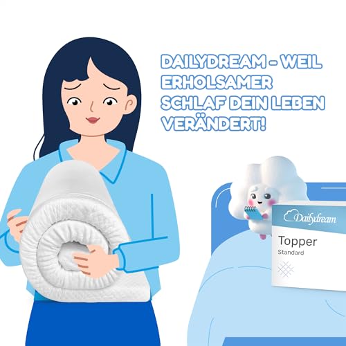 Dailydream viscoelastischer Matratzentopper “Model M“ mit Memory Foam Effekt, 140x200x5cm, Edition Standard