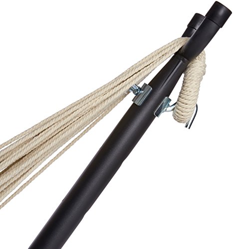 Amazon Basics Hängematte mit Gestell, Stoff, One Size, 117 cm x 300 cm x 100 cm, Mehrfarbig
