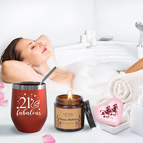 21st Birthday Gifts for Her, Personalised Birthday Hampers for Women Turning 21, Funny 21 Year Old Pamper Gift Basket for Girls, Best Friend, Sister, Daughter, Niece, Lady 21 Birth Day Presents Ideas