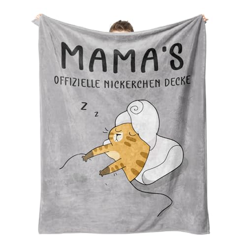 Juratar® Geschenke für Mama – Lustige Kuscheldecke für Mama in besonders weicher Qualität – Geburtstagsgeschenk für Mama, Muttertagsgeschenk 157 × 132 cm