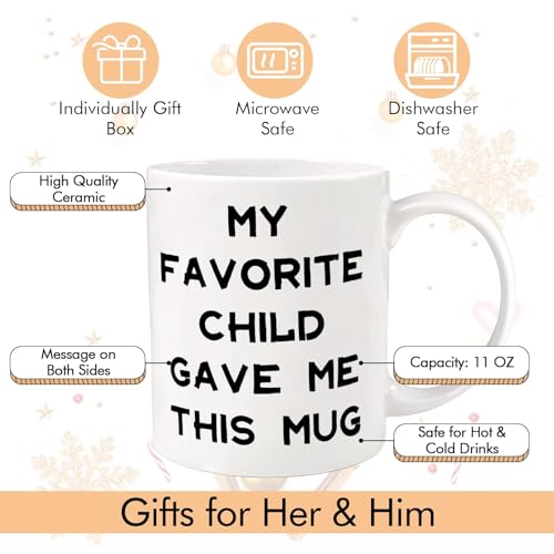 Christmas Mug Gifts for Dad from Daughter Son, 330ml Funny Mug Dad Birthday Gifts for Grandpa Men,Christmas Presents for Mum Coffee Cup 