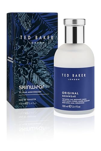 Ted Baker Skinwear EDT, woody masculine fragrance, zesty lime, bergamont and lemon top notes with sandalwood, amber and cedar base notes, 100ml