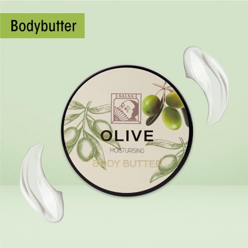 Accentra – Duschset Frauen Geschenkset OLIVE in schöner Geschenkbox – 4-teiliges Pflegeset mit Duschgel, Bodylotion, Körperbutter und Netzschwamm – Wellness Geschenk Set zum Geburtstag