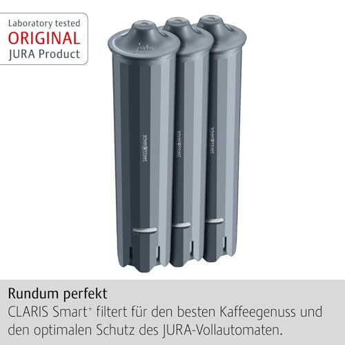 JURA original - CLARIS Smart+ Filterpatrone mit automatischer Filtererkennung - TÜV-zertifizierte Hygiene - 3er-Pack - 24233, Grau