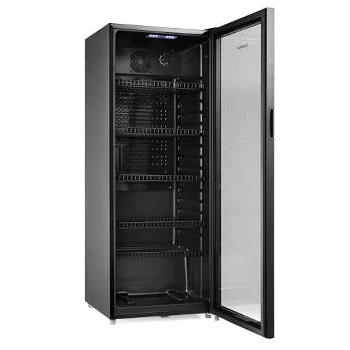Subcold MAXI250LED Tall Drinks Fridge with Glass Door | 237L Upright Can Cooler | Ideal for Home Bars, Kitchens, and Entertaining Spaces (Black)