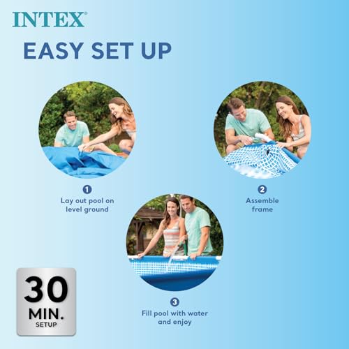 Intex Rectangular Frame Pool, Blau, 300 x 200 x 75 cm