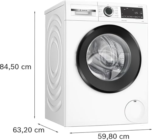 Bosch WGG254Z0GB Series 6, Free-Standing Washing Machine Front Loader, A Rated, 10 kg, 1400 rpm, Iron Assist, Speed Programme, White