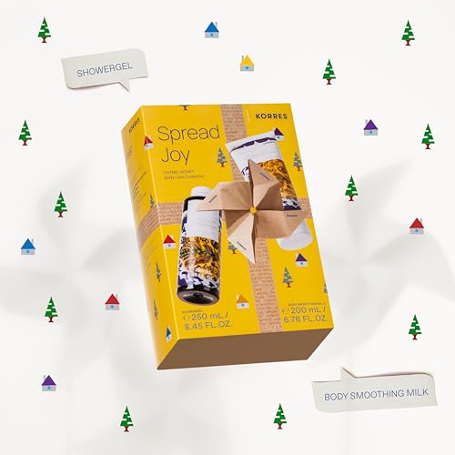 KORRES THYME HONEY Körperpflege Geschenkset für Damen und Herren, Pflegeset zum Vorteilspreis, pflegendes Duschgel 250 ml + Bodymilk 200 ml, vegan
