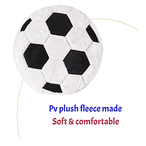 Plüsch Football, 45 * 45cm Flauschige Fußball Sitzkissen, weiche Sport Ball interaktive Fußball kreative Zimmer Dekorationen Geburtstag Party Geschenk für Kinder und Fußballliebhaber