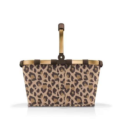 reisenthel carrybag frame leo macchiato – Stabiler Einkaufskorb mit viel Stauraum und praktischer Innentasche – Elegantes und wasserabweisendes Design