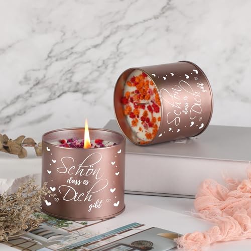 PRSTENLY Geschenke für Frauen, 9OZ Kerze Geburtstagsgeschenk für Frauen, Danke Erzieherin Geschenk Abschied, Geschenk für Frau Freundin Mama Oma Geburtstag Hochzeitstag Weihnachten Muttertag Ostern