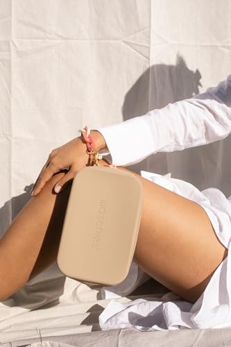waschies Beauty Bag Brown Große Wasserabweisende, waschbare, weiche und Flexible Kosmetiktasche für die Aufbewahrung und Transport von waschies, Make-up & Kosmetik und vieles mehr