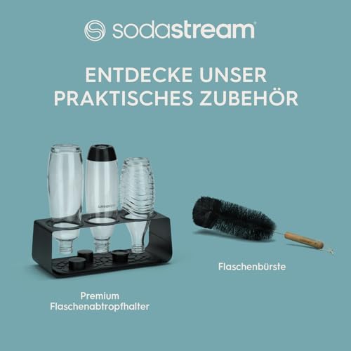 SodaStream 0,8L BPA-freie FUSE Kunststoffflasche schwarz | Spülmaschinengeeignet | Kompatibel mit DUO, E-DUO, Terra, uvm. | 2er-Pack