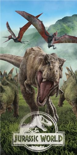 Jerry Fabrics Jurassic World Duschtuch Badetuch Handtuch Strandtuch 70 x 140cm