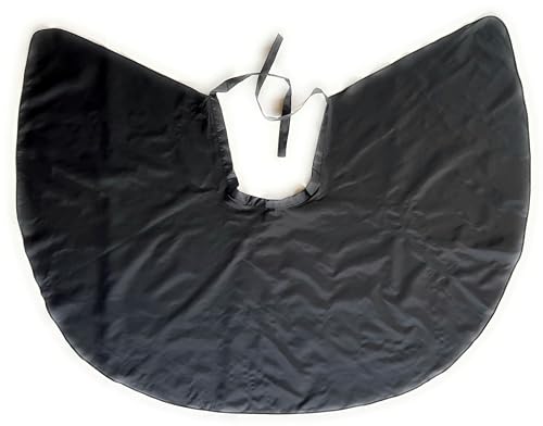 niavida Frisierumhang kurz zum Binden Auskämm-Umhang ca. 96 x 78 schwarz waschbar leicht + formschön für Haar, Kosmetik und Styling (71B schwarz)