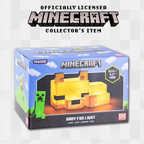Minecraft Fox Night Light - Officially Licensed Cute Lamp, Gifts for Boys and Girls, Gaming Room Accessories and Décor for Kids Bedroom | Paladone