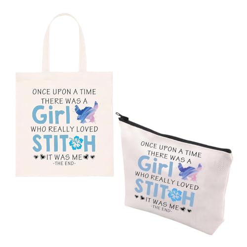 Stitch Tasche & Kosmetiktasche Set – Stitch Umhängetasche für Mädchen, Stitch Sachen, Dreaming Stitch, Perfektes Stitch Geschenk für Fans