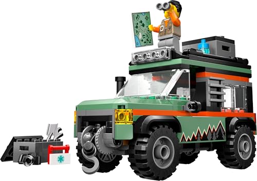 LEGO City Off-Road 4x4 Mountain Truck Toy Set - Building Toys for 6+ Year Old Boys & Girls - Fun Gift Ideas for Birthdays & Holidays - Incl. a Minifigure & Accessories - 60447