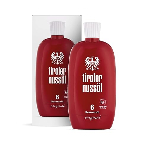 Tiroler Nussöl Original Sonnenöl wasserfest Bräunungsbeschleuniger mit Sonnenschutz LSF 6-150 ml