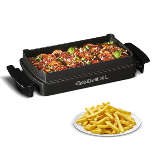 Tefal XA7278 OptiGrill+ XL Backschale, geeignet für alle OptiGrill+ XL Modelle, 2 Liter Fassungsvermögen, antihaftbeschichtete Aludruckguss-Form, Portionen 4 bis 6, Schwarz