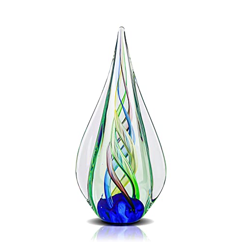 LCCCK Handgefertigte Murano Glas Skulpturen - Elegante Glaskunst Figuren Deko für Wohnzimmer, Fensterbank und Bücherregal - Briefbeschwerer Glas für Bür
