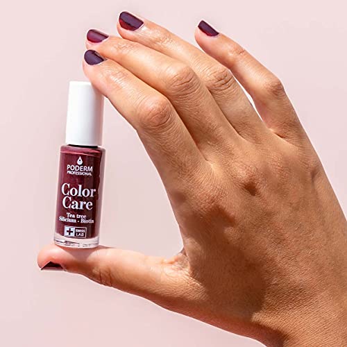 PODERM - Nagellack TEA TREE FÜR NAGELPILZ - GELBE/BESCHÄDIGTE NÄGEL BEHANDELN - Lackpflege verhindert und behandelt Mykose - 2 IN 1 PFLEGE - EINZIGARTIGE FORMEL - Hergestellt in der Schweiz