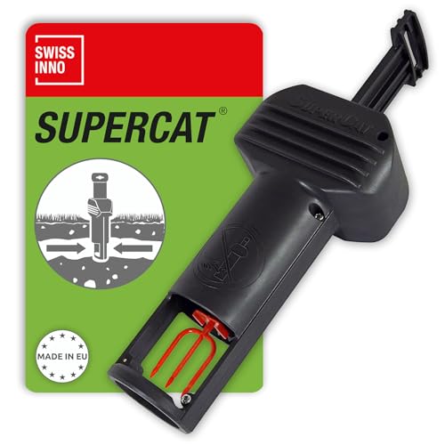 SWISSINNO Wühlmausfalle PRO SuperCat - Effiziente Schlagfalle gegen Feld- & Wühlmäuse, Patentierter Auslösemechansimus, Einfach einzurichten, Sicher & Wiederverwendbar - 1 Falle