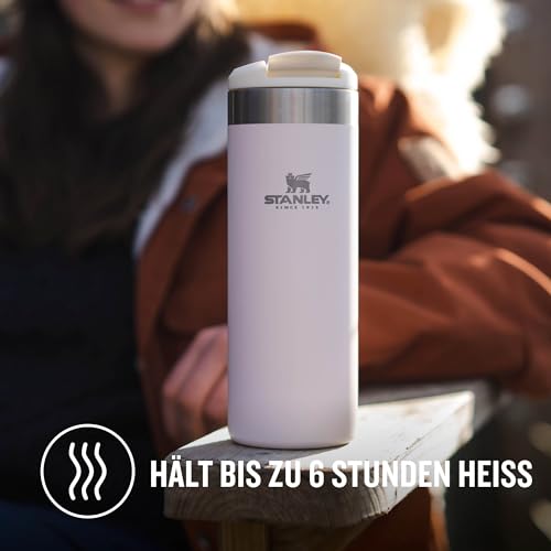 Stanley Aerolight Transit Thermobecher 0.47L - Hält 6 Stunden Heiß - Spülmaschinenfest - Kaffeebecher To Go Auslaufsicher - Kompatibel Mit Gängigen Pkw-Getränkehalterungen - Thermosflasche - Rose