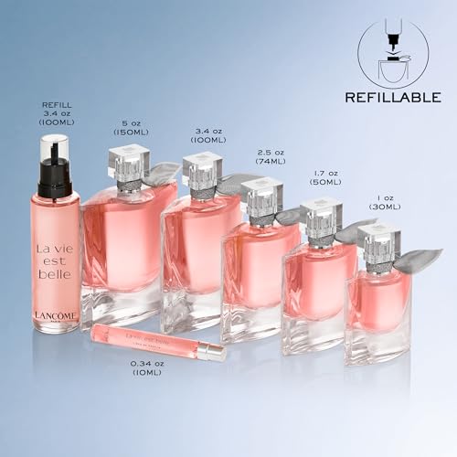 Lancôme La Vie est Belle Eau de Parfum, floraler Duft für Damen mit Iris, Patchouli und Vanille-Akkord, nachfüllbarer Flakon