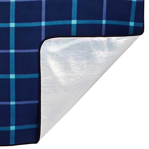 Amazon Basics Picknickdecke für die Küche mit wasserdichter Unterseite, Dunkelblau, 200 x 200 cm
