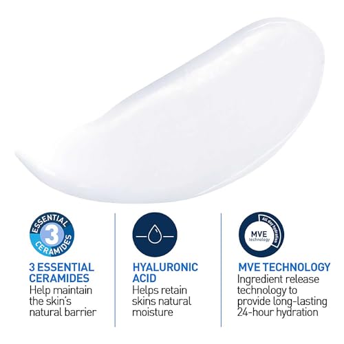 CeraVe Körperlotion mit Pumpspender, Für trockene bis sehr trockene Haut, Feuchtigkeitscreme Hyaluron und 3 essenziellen Ceramiden, Geeignet bei Neurodermitis, 236 ml