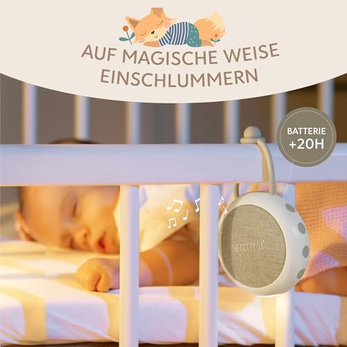 Sweety Fox White Noise Machine Baby - Weiß - Einschlafhilfe Babys, Wiegenlied Baby, Nachtlicht und Weißes Rauschen Baby, 15 Klänge, USB Aufladbar - Image 3
