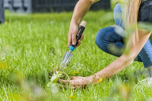 Gardena Ecoline Unkrautstecher: Zum einfachen Entfernen von Unkraut ohne Chemikalien, ergonomischer Griff, beschichtetes Metall, aus recycelten Materialien (17702-20)