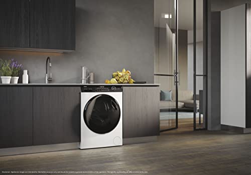 Haier HW90-B14959U1 Freestanding Washing Machine with LED Display, 9kg Load, 1400RPM, Direct Motion, White, A Rated
