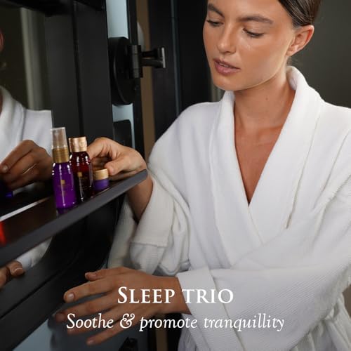 SPA CEYLON Sleep Wellness Trio Set | Restful Spa Essentials | Natural Ingredients | Ayurvedic | Lavender | Essential Oil | Shower gel, Body Mist, Balm | Gift set