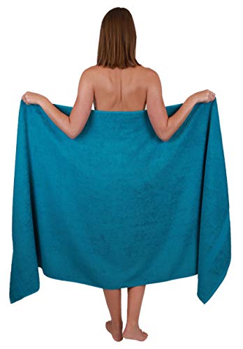 Betz Badetuch groß XXL Größe 100 x 200 cm Badetücher Saunatuch Palermo 100% Baumwolle Farbe Petrol