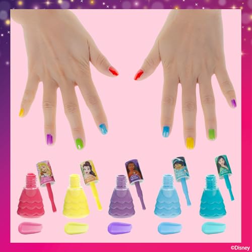 Disney Princess Kinder Nagellack Set (15-teilig) | Ungiftig und entfernbarer Nagellack | Geburtstagsgeschenke für Mädchen ab 3 Jahren von Townley Girl