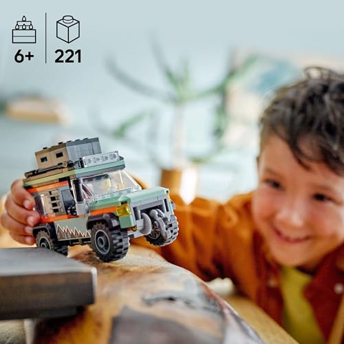LEGO City Off-Road 4x4 Mountain Truck Toy Set - Building Toys for 6+ Year Old Boys & Girls - Fun Gift Ideas for Birthdays & Holidays - Incl. a Minifigure & Accessories - 60447