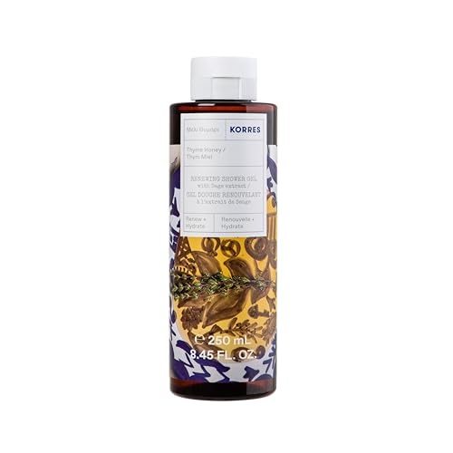 KORRES THYME HONEY Körperpflege Geschenkset für Damen und Herren, Pflegeset zum Vorteilspreis, pflegendes Duschgel 250 ml + Bodymilk 200 ml, vegan