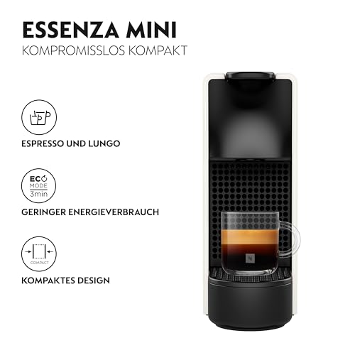 Nespresso Krups XN1101 Essenza Mini Kaffeekapselmaschine, 1260W, weiß, 0,7 Liter