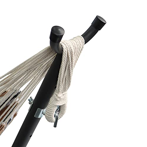 Amazon Basics Hängematte mit Gestell, Stoff, One Size, 117 cm x 300 cm x 100 cm, Mehrfarbig