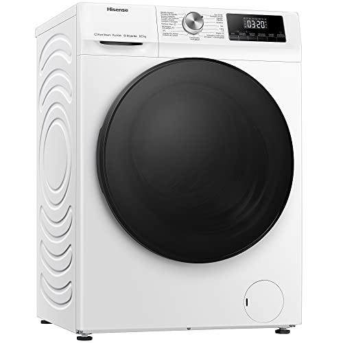 Hisense WDQA8014EVJM 60cm Freestanding 8 KG Front Load Washer Dryer - 1400 RPM - Pure Steam - PureJet - Pause and Add - Inverter Motor - White