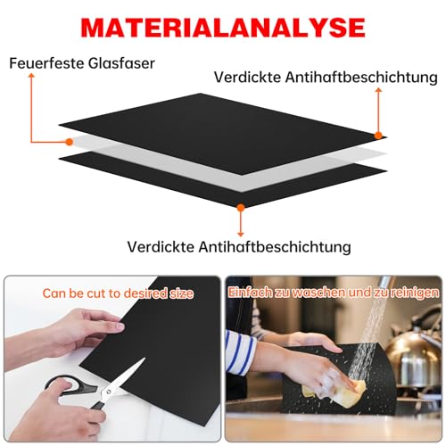 SPGOOD BBQ Grillmatte, Antihaft Grillmatten Grillplatte Gasgrill, Backpapier Wiederverwendbar,für Holzkohlegrill, Elektronischen Grill, PFOA-Frei über (40x32 cm (5er Set))