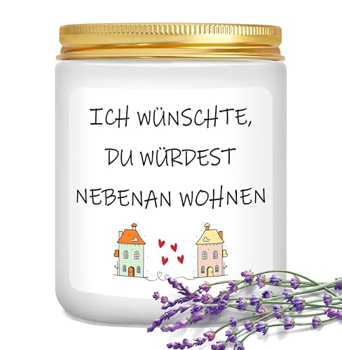 LUXHOMY Geschenk Freundin, Geschenke für Frauen, Kerzen Geschenk für Frau Freundin Mama Oma Schwester, Valentinstagsgeschenk für Frau, Geburtstagsgeschenk für Sie - Lavendel Duftkerze (200g)